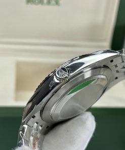 Đồng hồ Rolex DateJust nam máy cơ dây kim loại mặt vân gấp xanh green fake cao cấp 36/41mm