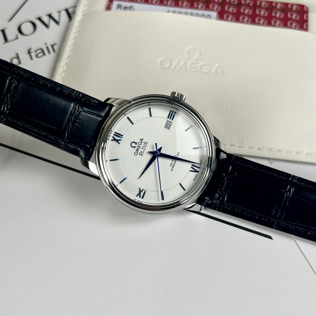 Đồng hồ Omega Deville Co-Axial Chronometer nam máy cơ dây da fake cao cấp 40mm