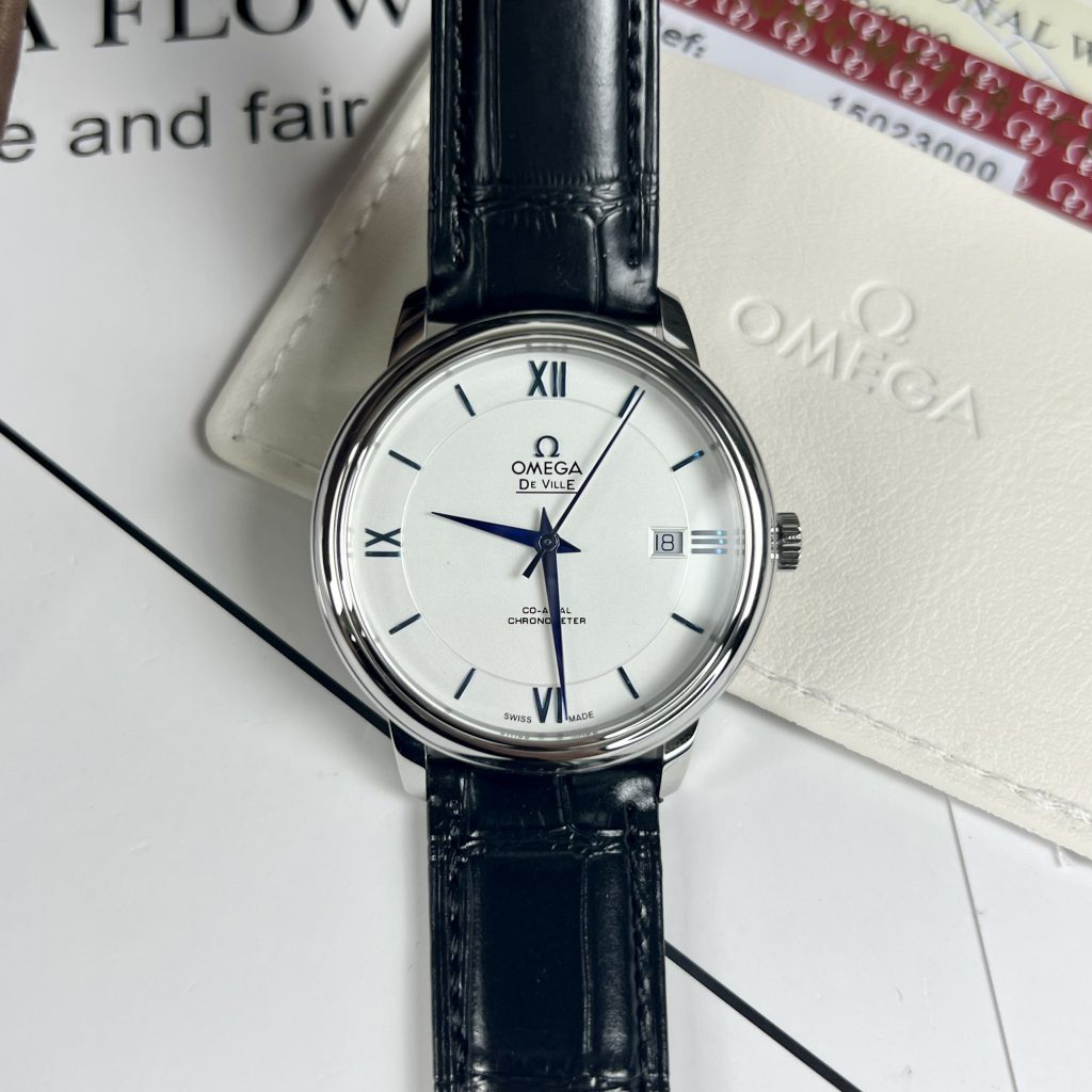 Đồng hồ Omega Deville Co-Axial Chronometer nam máy cơ dây da fake cao cấp 40mm