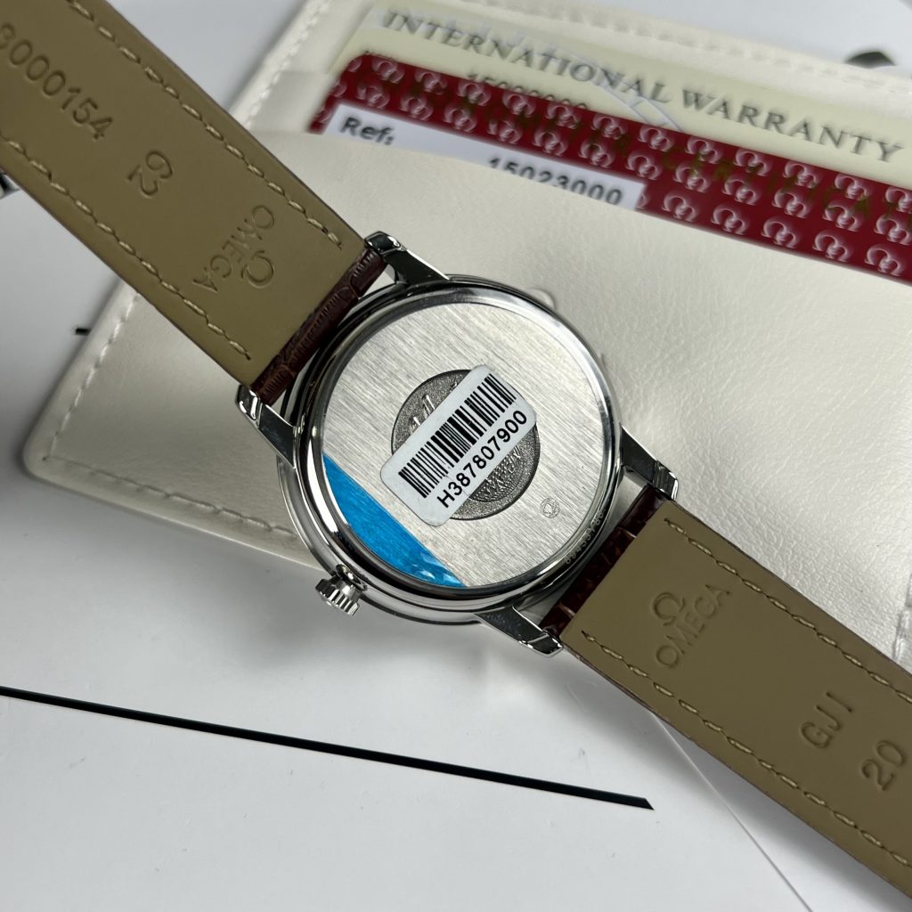 Đồng hồ cơ nam dây da nâu 3 kim Omega Deville Co-Axial Chronometer fake cao cấp 40mm