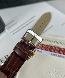 Đồng hồ cơ nam dây da nâu 3 kim Omega Deville Co-Axial Chronometer fake cao cấp 40mm