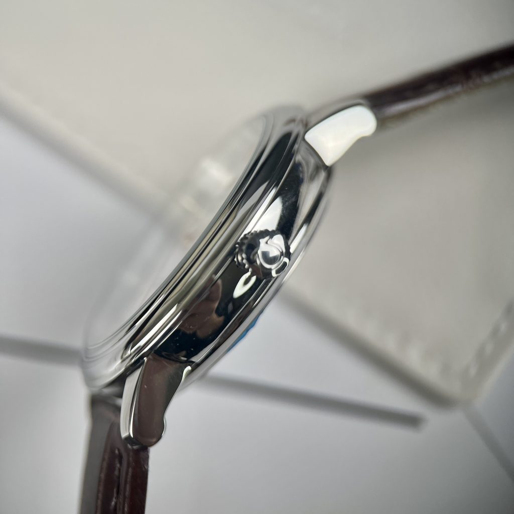 Đồng hồ cơ nam dây da nâu 3 kim Omega Deville Co-Axial Chronometer fake cao cấp 40mm