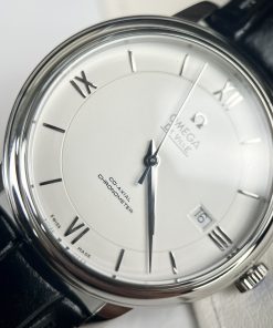 Đồng hồ fake cao cấp Omega Deville Co-Axial Chronometer nam máy cơ dây da đen 40mm