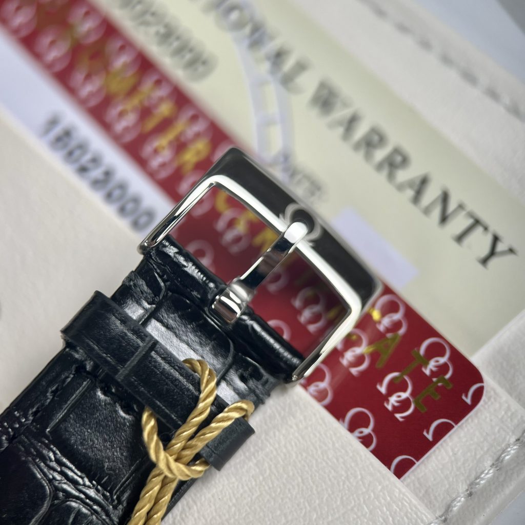 Đồng hồ fake cao cấp Omega Deville Co-Axial Chronometer nam máy cơ dây da đen 40mm