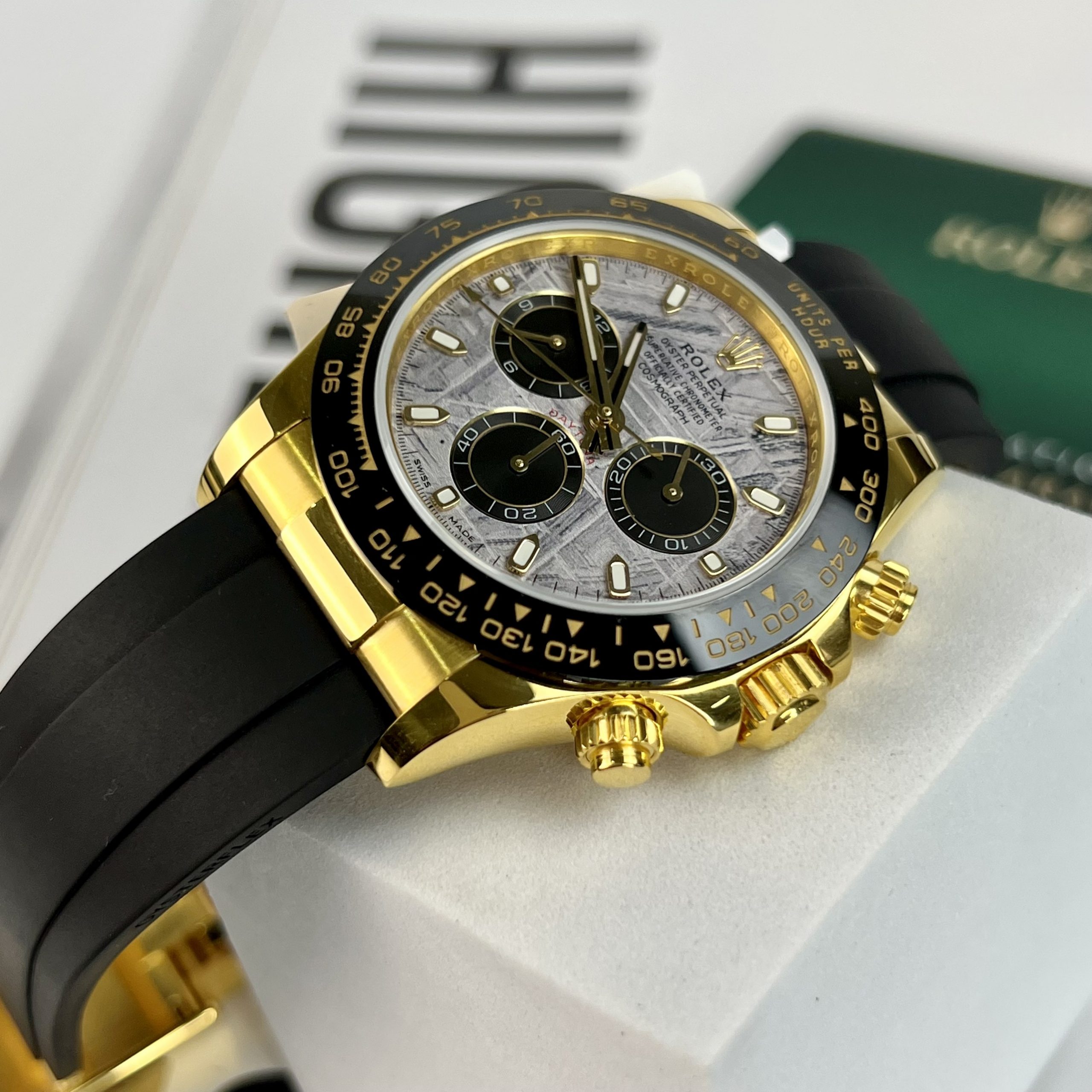 Đồng hồ Rolex Daytona mặt thiên thạch nam máy cơ Automatic dây cao su replica 1:1 cao cấp 40mm Đồng hồ Rolex Daytona mặt thiên thạch nam máy cơ Automatic dây cao su replica 1:1 cao cấp 40mm