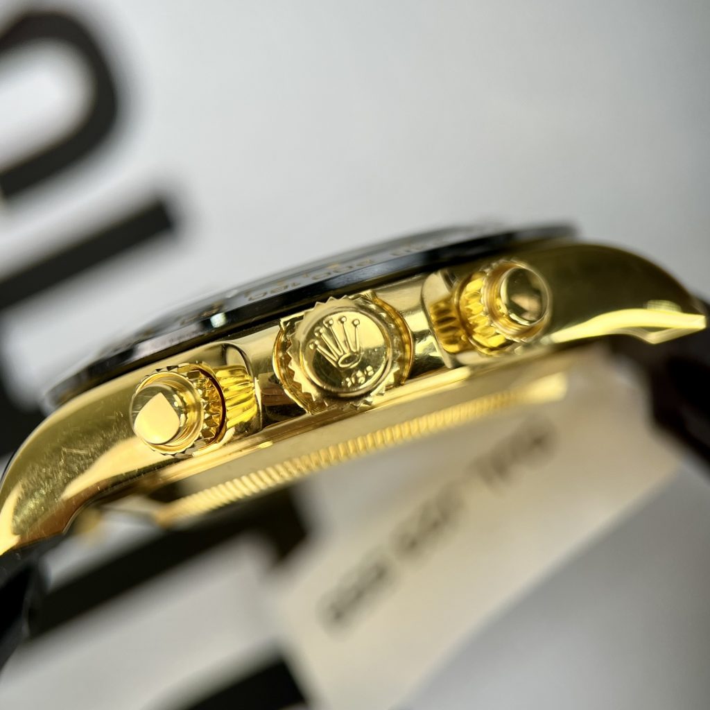 Đồng hồ Rolex Daytona mặt thiên thạch nam máy cơ Automatic dây cao su replica 1:1 cao cấp 40mm