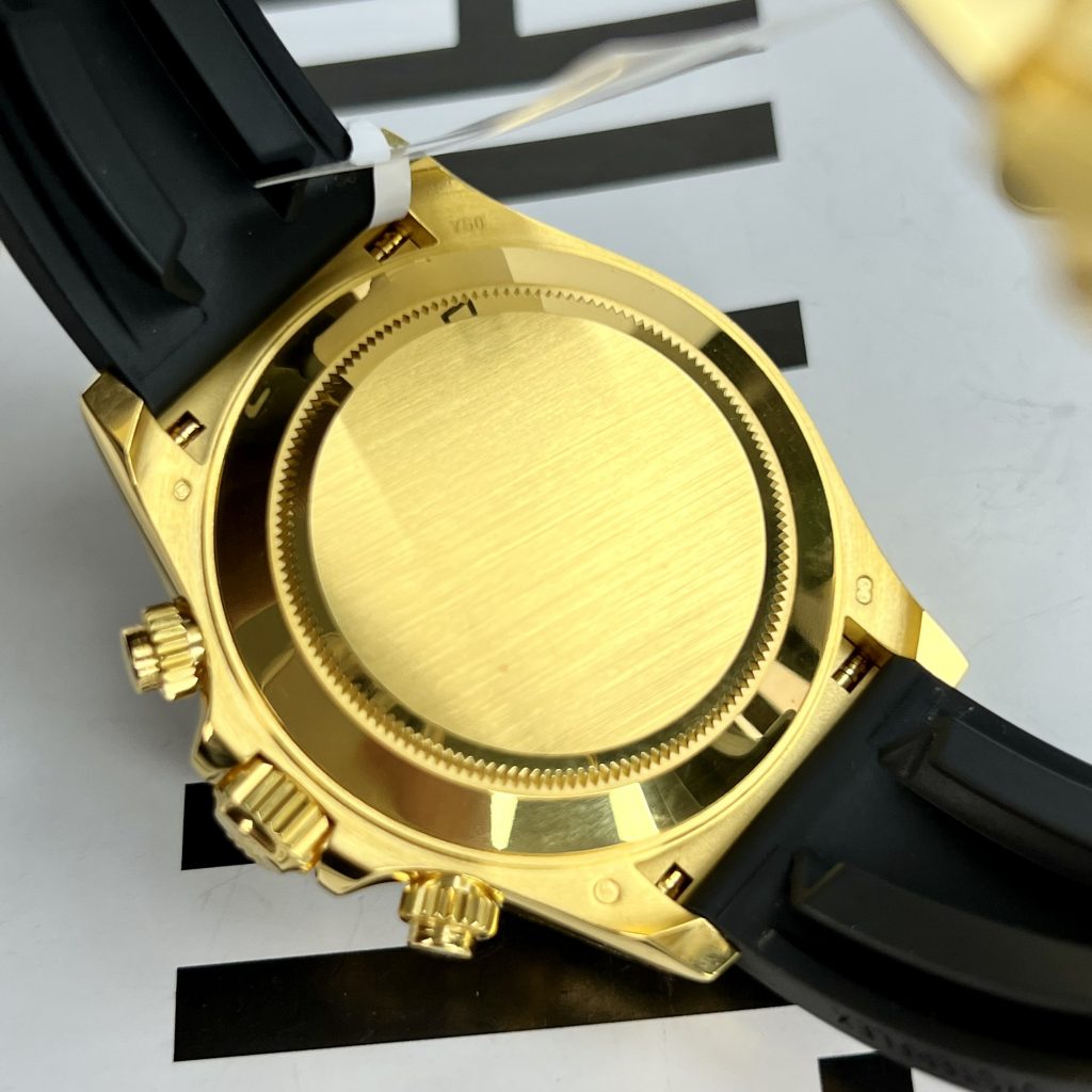 Đồng hồ Rolex Daytona mặt thiên thạch nam máy cơ Automatic dây cao su replica 1:1 cao cấp 40mm