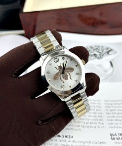 Đồng Hồ Gucci Ong Dây Kim Loại Màu Demi Like Auth 28/38mm