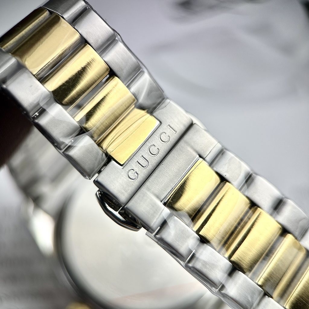 Đồng Hồ Gucci Ong Dây Kim Loại Màu Demi Like Auth 28/38mm