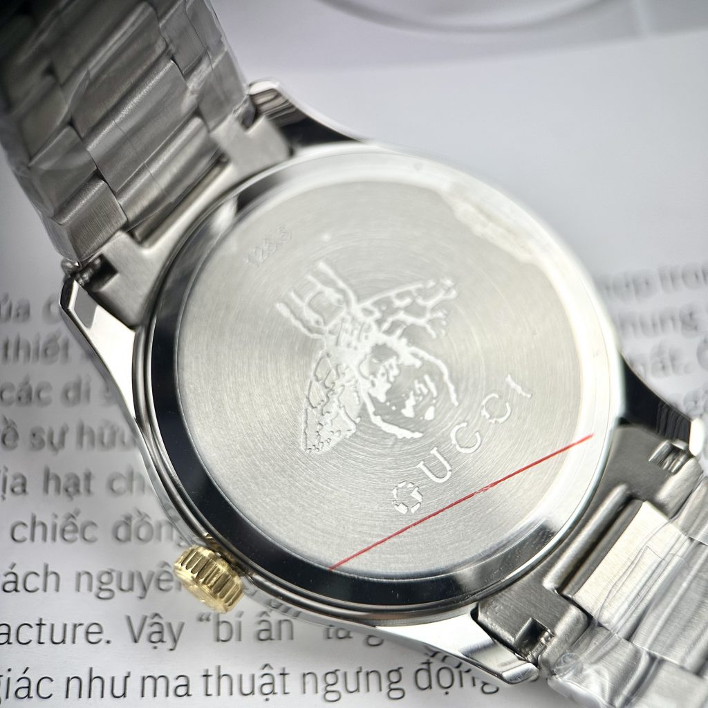 Đồng Hồ Gucci Mèo Dây Kim Loại Màu Demi Like Auth 28/38mm