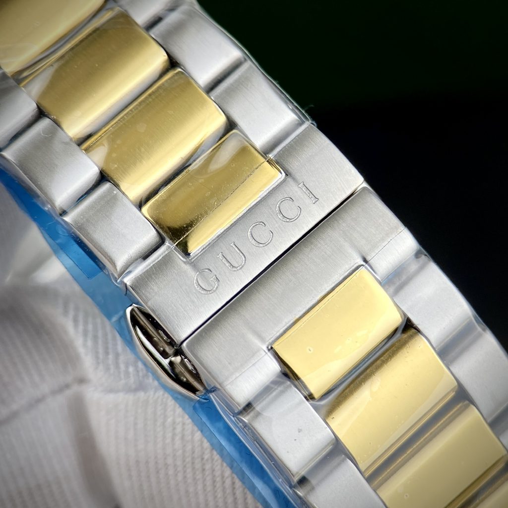 Đồng hồ Gucci Rắn dây kim loại màu demi like auth 28/38mm