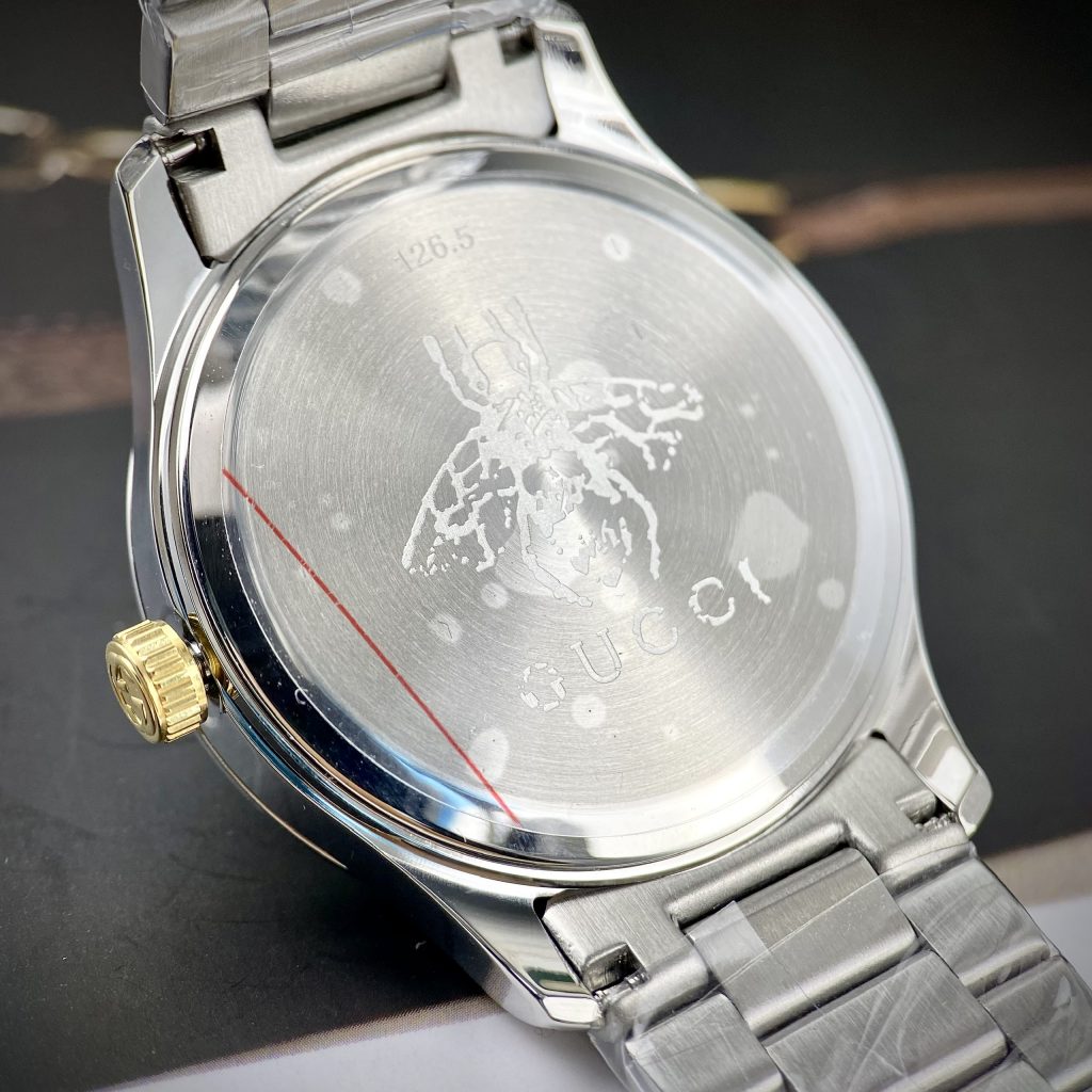 Đồng hồ Gucci Rắn dây kim loại màu demi like auth 28/38mm