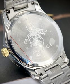 Đồng hồ đôi Gucci Rắn dây kim loại màu demi like auth 28/38mm