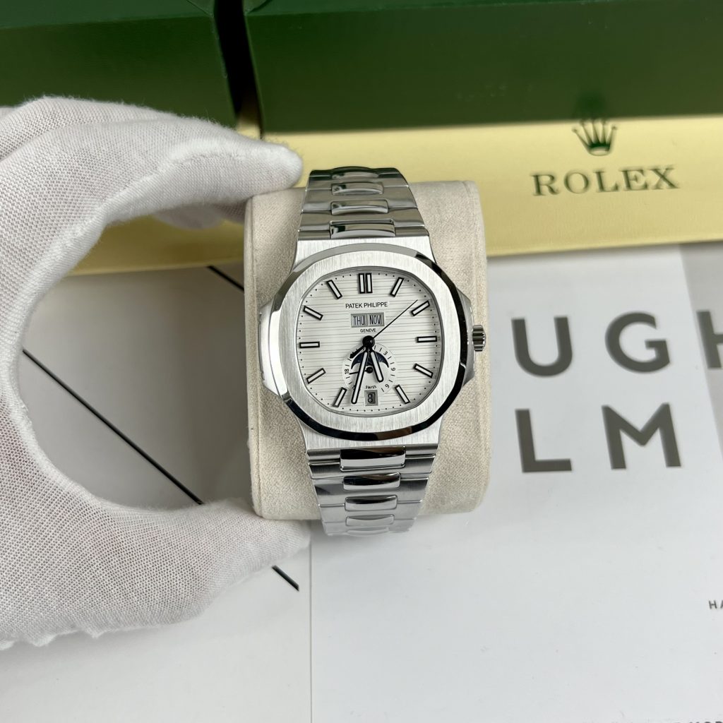 Đồng hồ Patek Philippe Nautilus Nam Dây Kim Loại Fake Cao Cấp 40mm