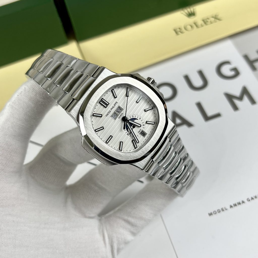 Đồng hồ Patek Philippe Nautilus Nam Dây Kim Loại Fake Cao Cấp 40mm
