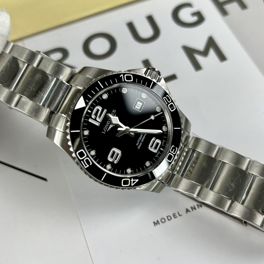 Đồng hồ Longines hydroconquest nam máy cơ mặt đen super fake 1:1 43mm