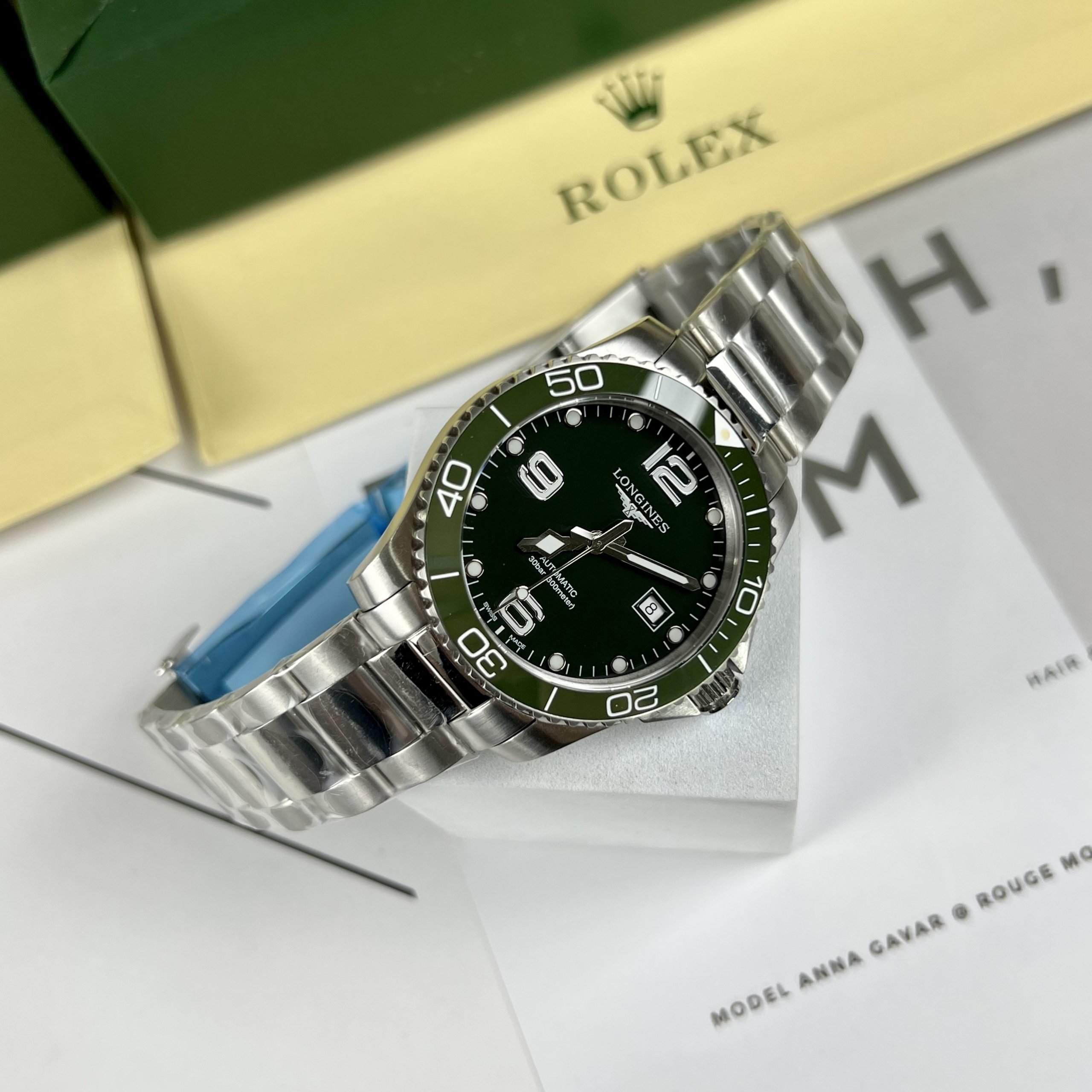 Đồng hồ nam dây kim loại Longines Hydroconquest fake cao cấp 43mm Đồng hồ nam dây kim loại Longines Hydroconquest fake cao cấp 43mm