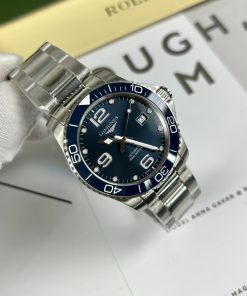 Đồng hồ Longines Hydroconquest nam dây kim loại mặt xanh super fake 1:1 43mm