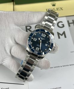 Đồng hồ Longines Hydroconquest nam dây kim loại mặt xanh super fake 1:1 43mm