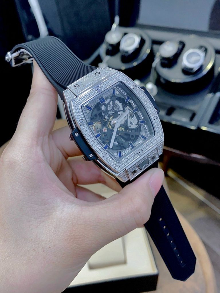 Đồng Hồ Hublot Big Bang Cơ Nam Đính Đá Super Fake 1:1 Cao Cấp 45x53mm