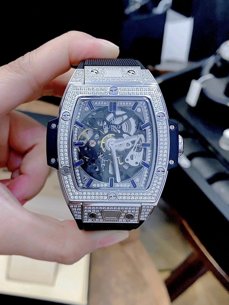 Đồng Hồ Hublot Big Bang Cơ Nam Đính Đá Super Fake 1:1 Cao Cấp 45x53mm