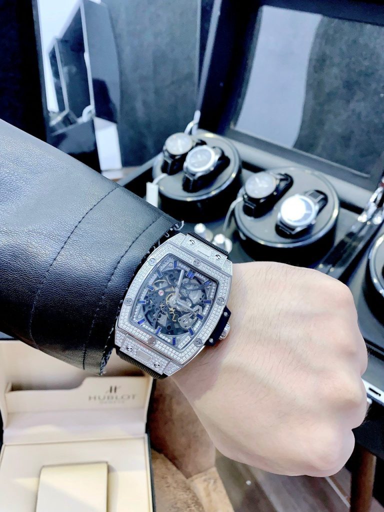 Đồng Hồ Hublot Big Bang Cơ Nam Đính Đá Super Fake 1:1 Cao Cấp 45x53mm