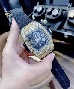 Đồng Hồ Cơ Nam Đính Đá Hublot Big Bang Super Fake 1:1 Cao Cấp 45x53mm