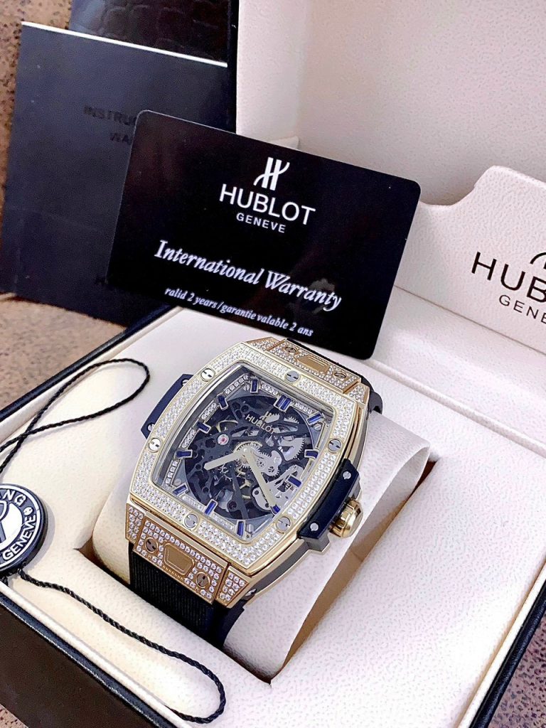Đồng Hồ Cơ Nam Đính Đá Hublot Big Bang Super Fake 1:1 Cao Cấp 45x53mm