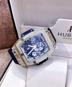 Đồng Hồ Cơ Nam Đính Đá Hublot Big Bang Super Fake 1:1 Cao Cấp 45x53mm