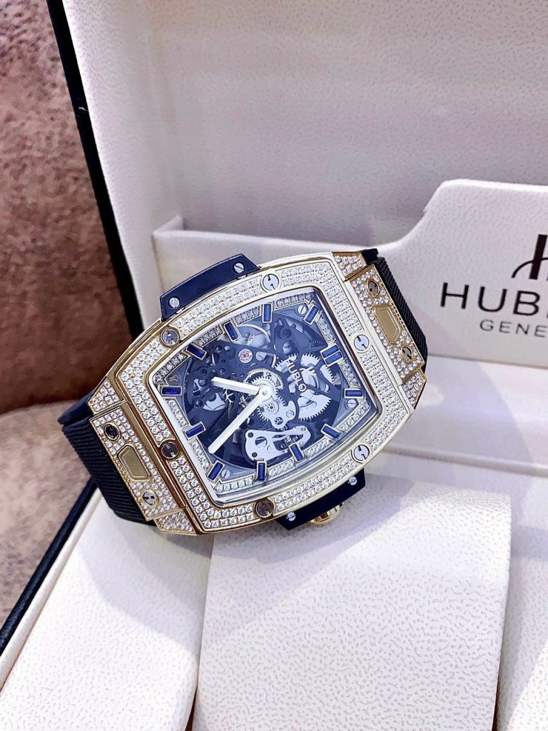 Đồng Hồ Cơ Nam Đính Đá Hublot Big Bang Super Fake 1:1 Cao Cấp 45x53mm