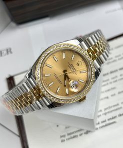 Đồng hồ Rolex DateJust nam đính đá replica 1:1 thuỵ sỹ cao cấp 36/41mm