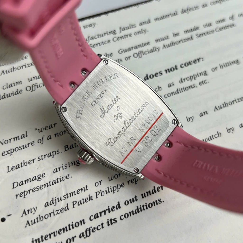 Đồng hồ nữ Franck Muller V32 ABF thuỵ sỹ màu hồng cá tính 36mm