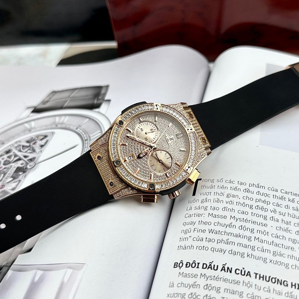Đồng hồ Hublot Big Bang nam đính full đá super fake 42mm