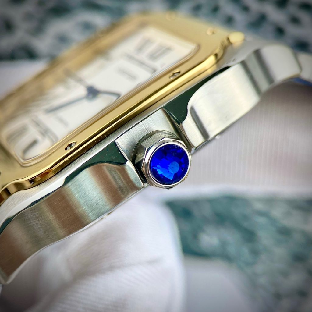 Đồng hồ Cartier Santos nam dây kim loại fake cao cấp 40mm