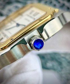 Đồng hồ Cartier Santos nam dây kim loại fake cao cấp 40mm