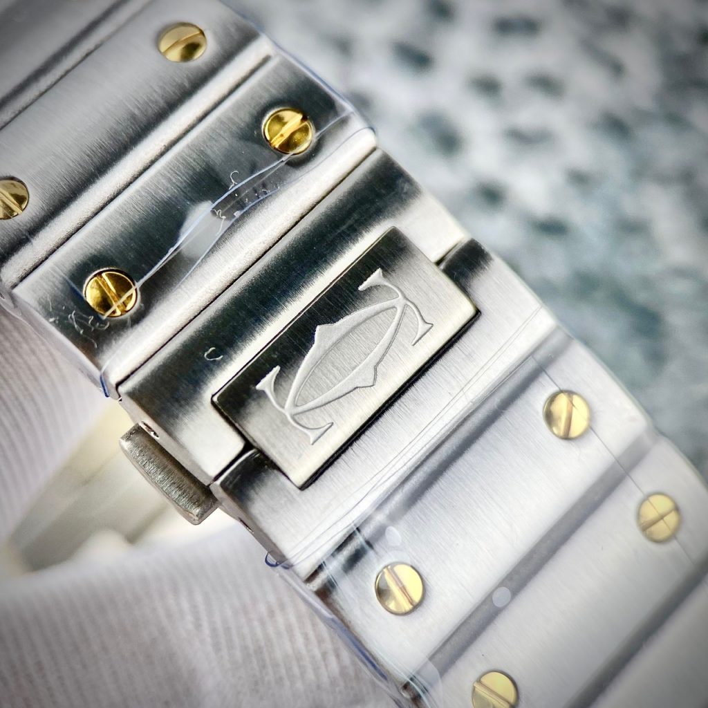 Đồng hồ Cartier Santos nam dây kim loại fake cao cấp 40mm