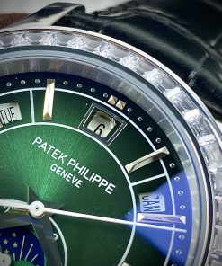 Đồng hồ Patek Philippe 5205R nam mặt xanh fake cao cấp 40mm