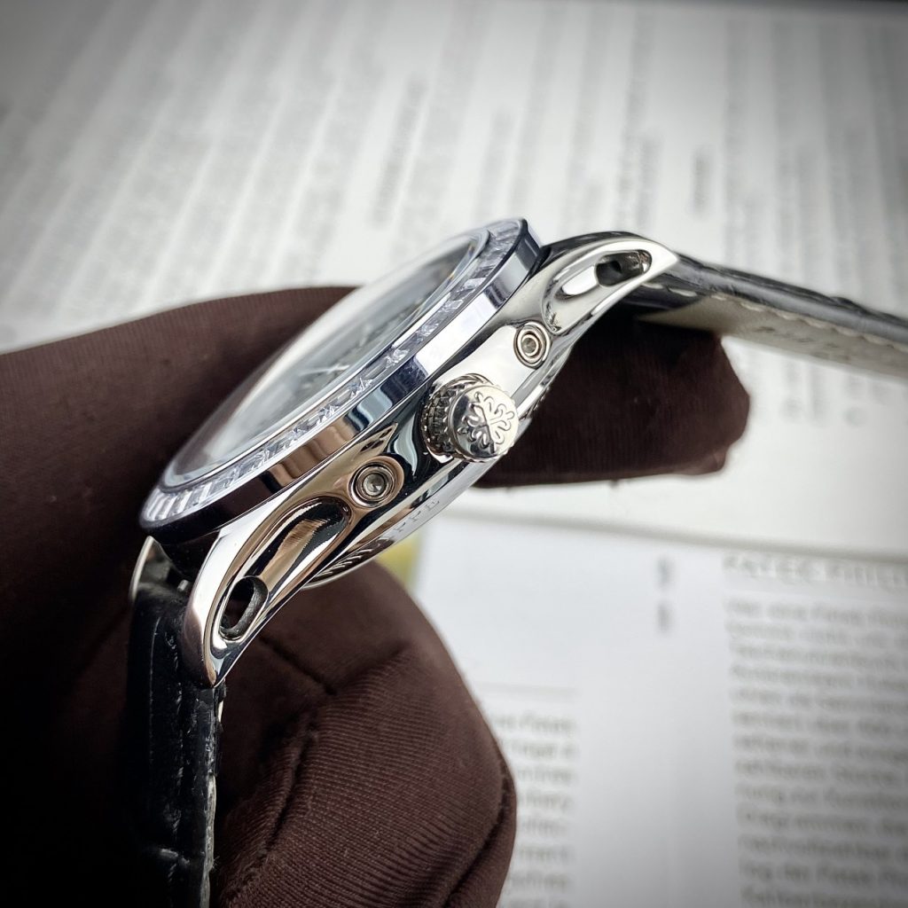 Đồng hồ Patek Philippe 5205R nam mặt xanh fake cao cấp 40mm