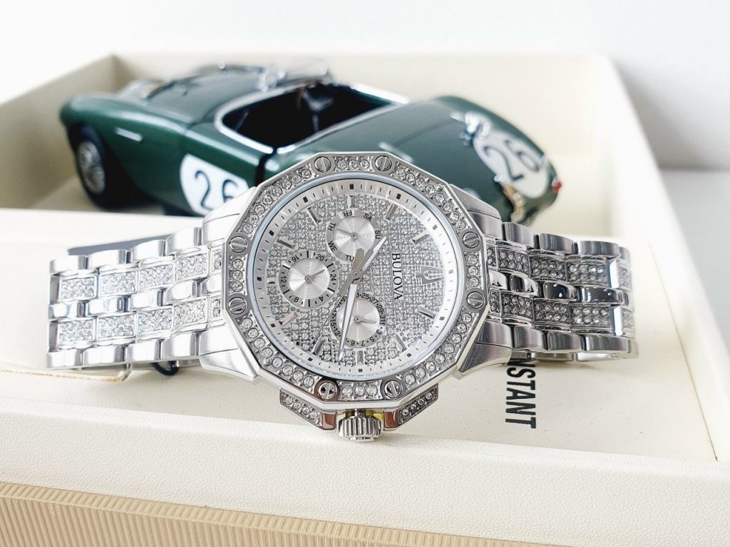 Đồng Hồ Bulova 96C002 Nam Đính Đá Like Auth 42mm (2)