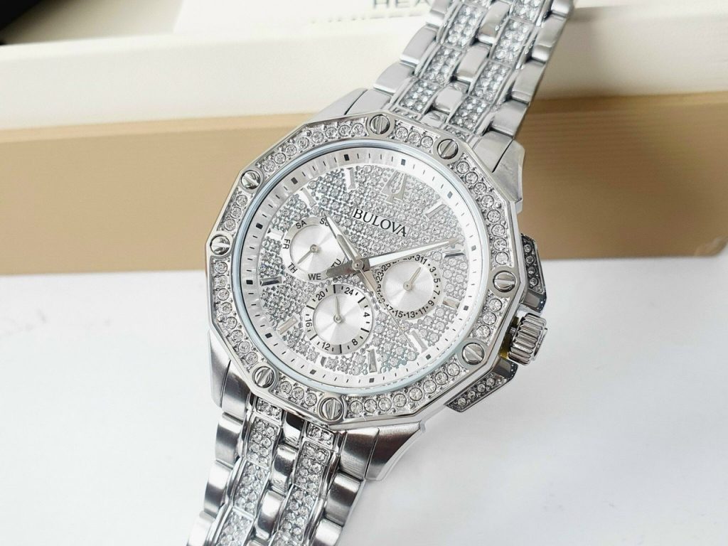 Đồng Hồ Bulova 96C002 Nam Đính Đá Like Auth 42mm (2)