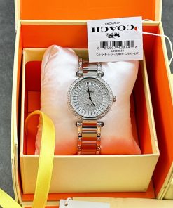 Đồng Hồ Coach Crystal Baguette Nữ Dây Kim Loại Like Auth 33mm (2)
