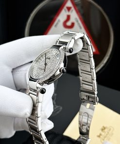 Đồng Hồ Coach Crystal Baguette Nữ Dây Kim Loại Like Auth 33mm (2)