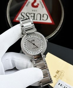 Đồng Hồ Coach Crystal Baguette Nữ Dây Kim Loại Like Auth 33mm (2)
