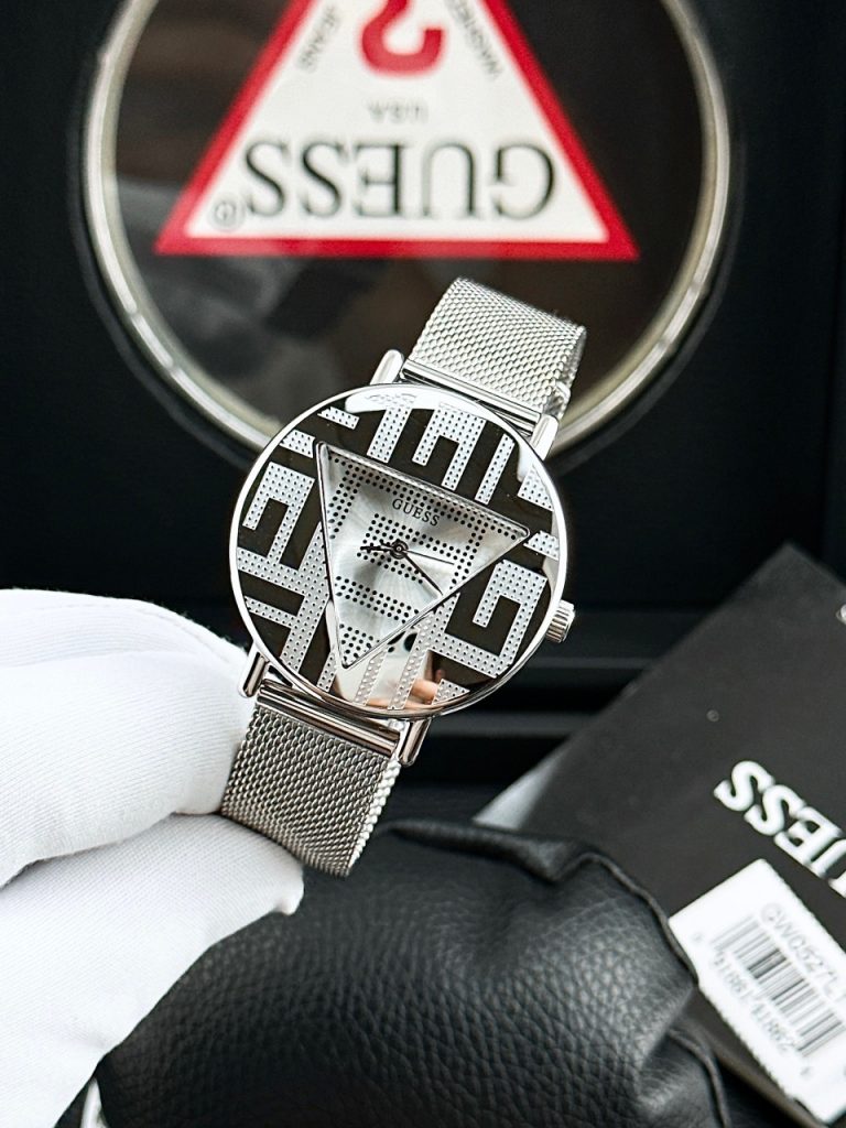 Đồng Hồ Guess GW0527l1 Nữ Dây Mesh Silver Like Auth 36mm (2)