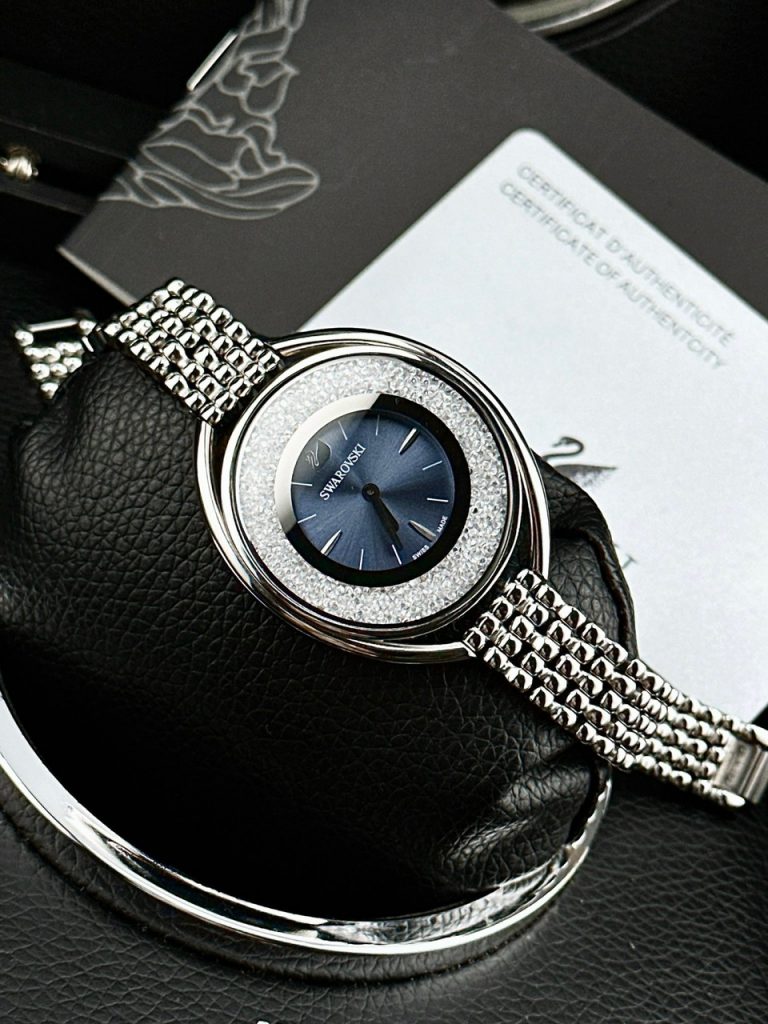Đồng Hồ Swarovski Crystalline Oval Silver Nữ Dây Kim Loại 36mm (2)