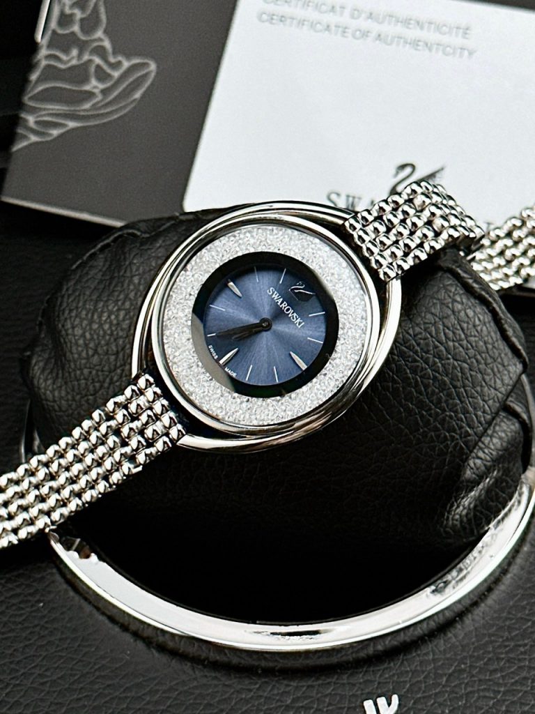 Đồng Hồ Swarovski Crystalline Oval Silver Nữ Dây Kim Loại 36mm (2)