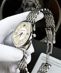 Đồng hồ Swarovski Crystalline Nữ Dây Kim Loại Like Auth 35mm (2)