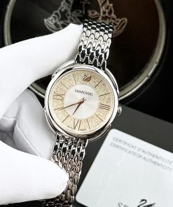 Đồng hồ Swarovski Crystalline Nữ Dây Kim Loại Like Auth 35mm (2)