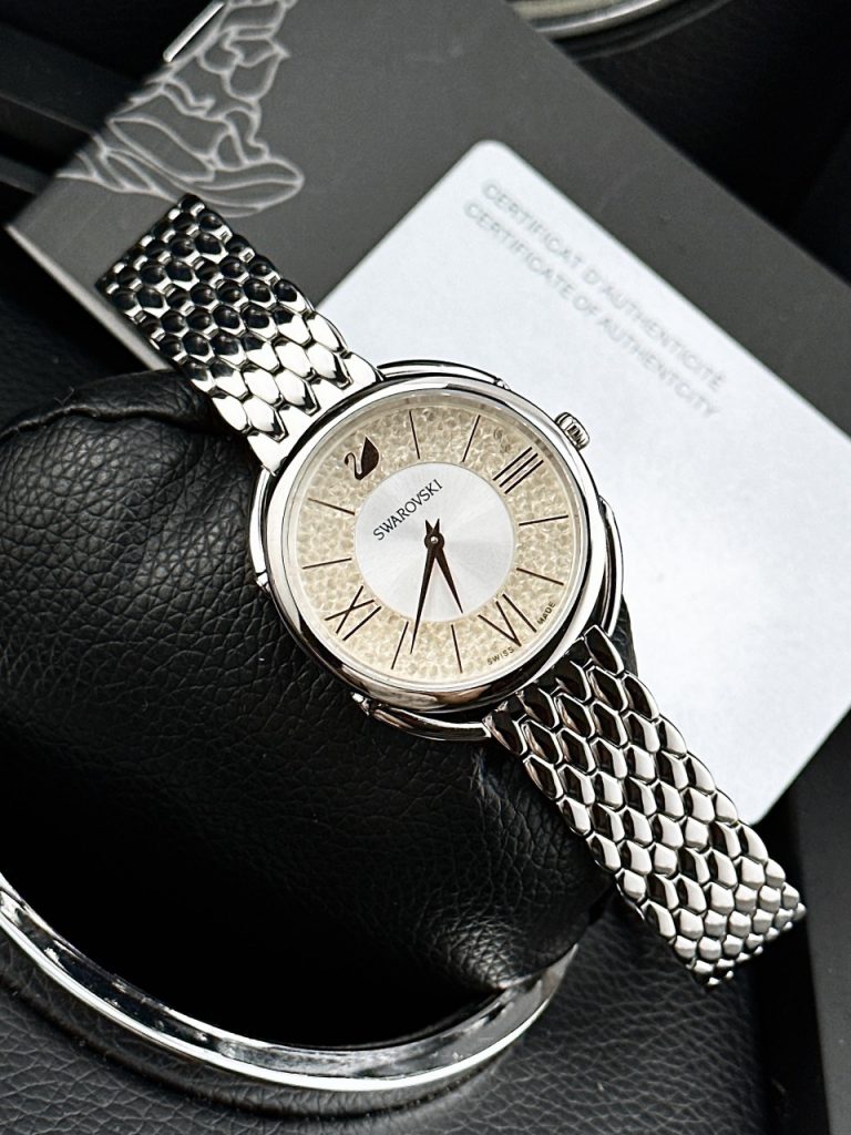 Đồng hồ Swarovski Crystalline Nữ Dây Kim Loại Like Auth 35mm (2)