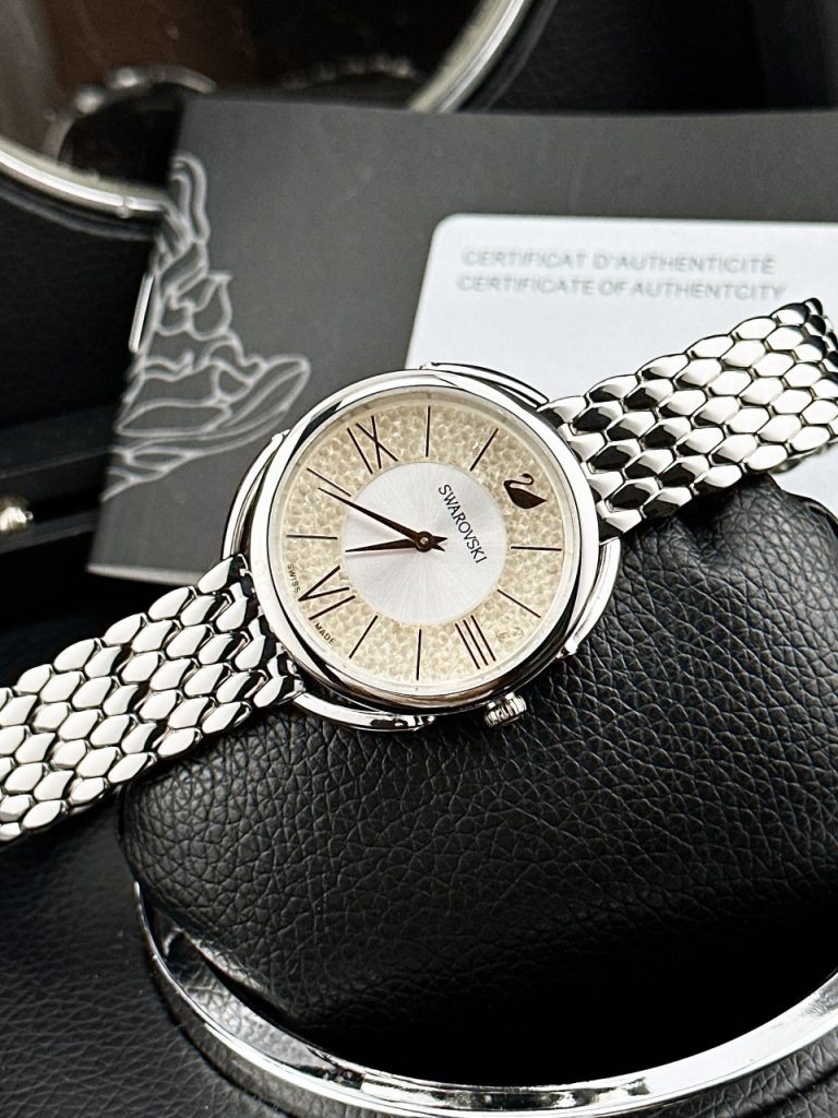 Đồng hồ Swarovski Crystalline Nữ Dây Kim Loại Like Auth 35mm (2)